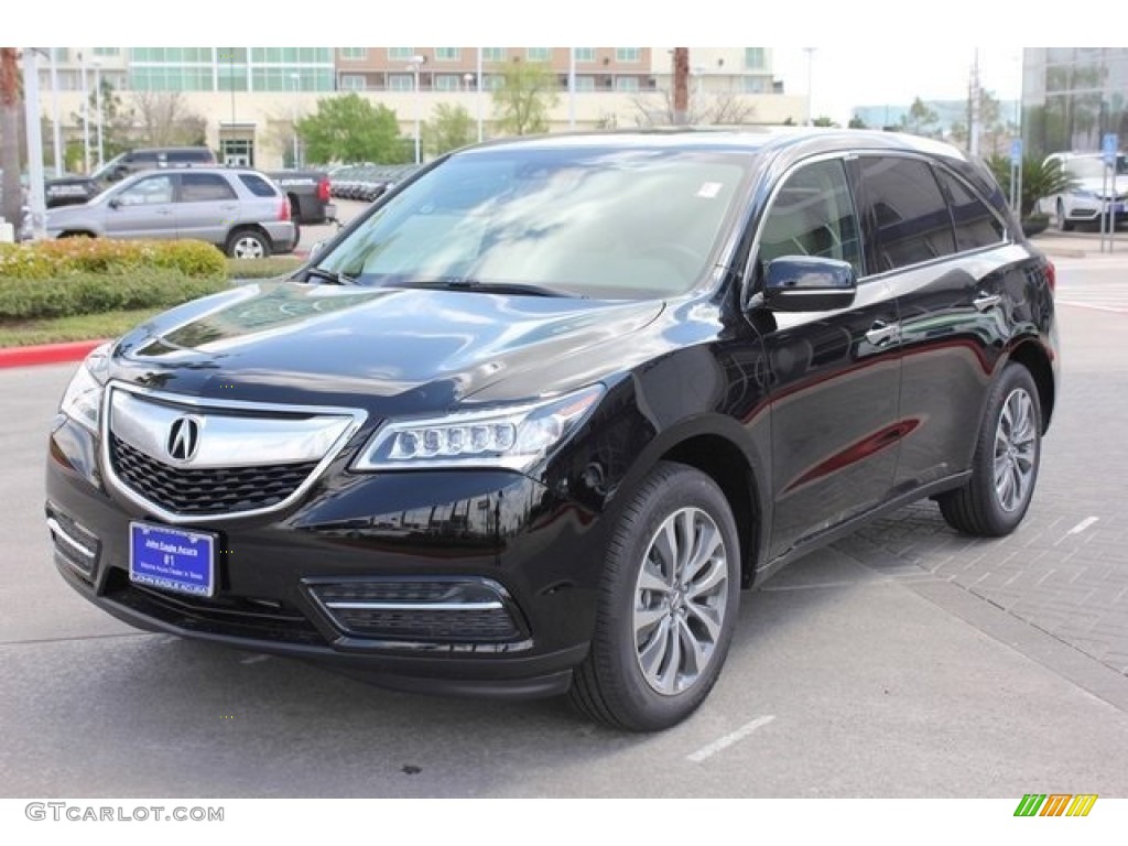 2016 MDX SH-AWD Technology - Crystal Black Pearl / Parchment photo #3