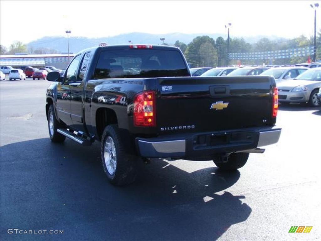 2008 Silverado 1500 LT Extended Cab 4x4 - Black / Light Titanium/Ebony Accents photo #5