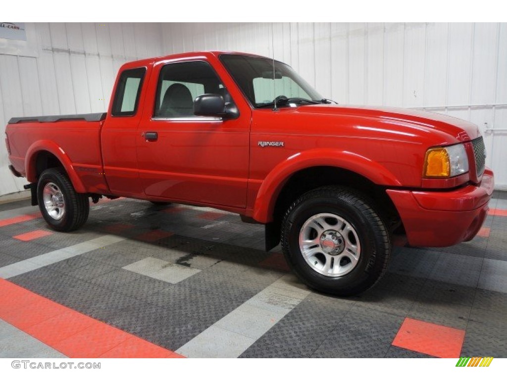 Bright Red 2001 Ford Ranger Edge SuperCab Exterior Photo #109474152