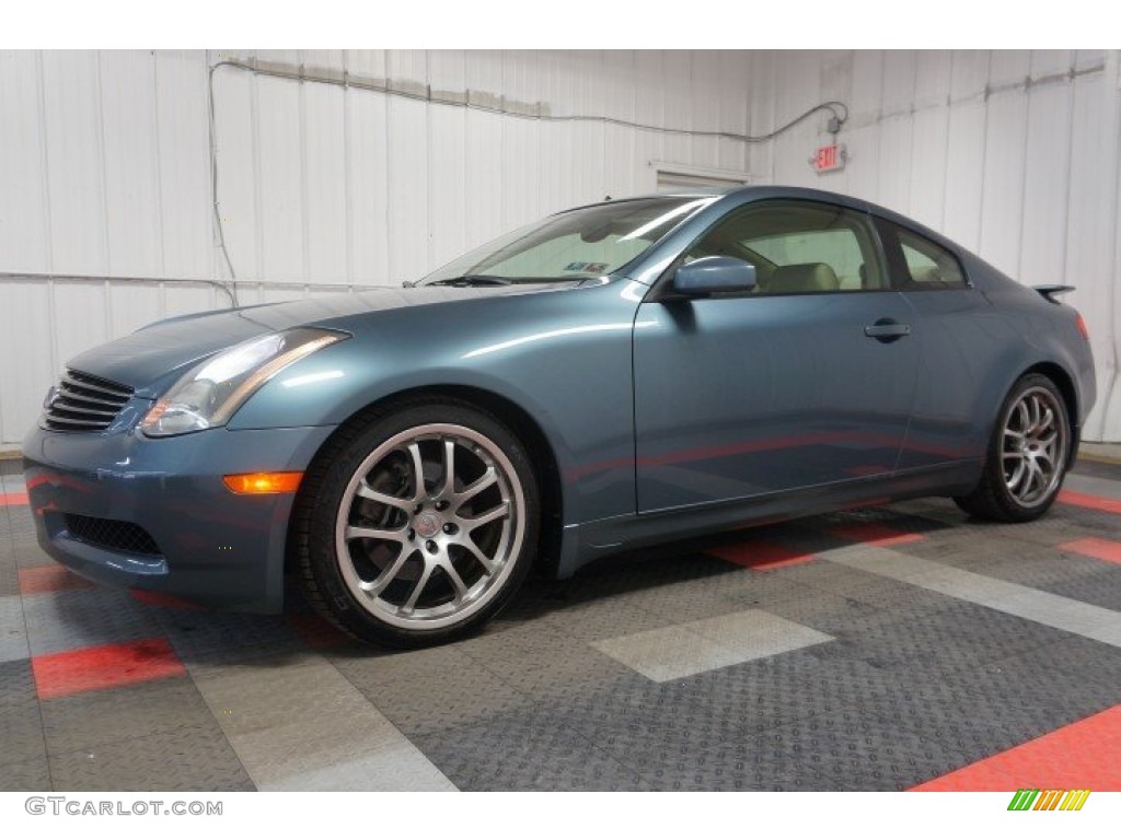 2005 G 35 Coupe - Lakeshore Slate Blue / Wheat photo #2