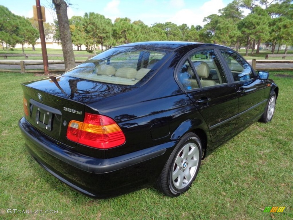 2003 3 Series 325xi Sedan - Jet Black / Sand photo #9
