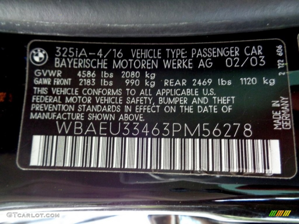 2003 3 Series 325xi Sedan - Jet Black / Sand photo #75