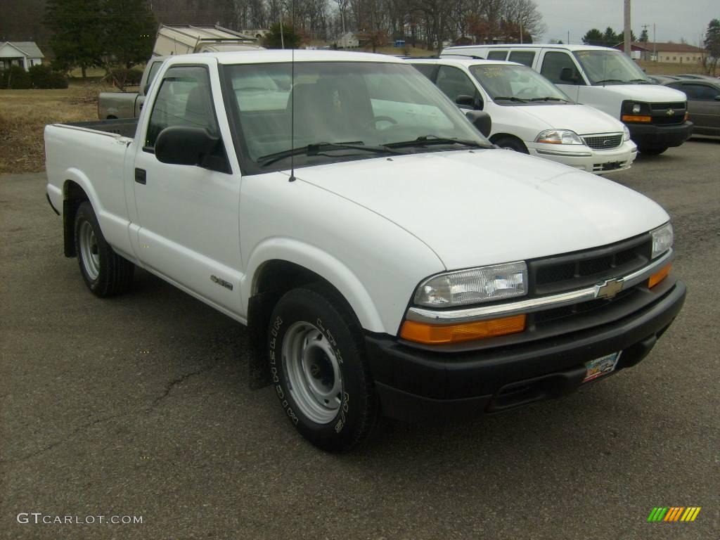 2001 S10 Regular Cab - Summit White / Medium Gray photo #7