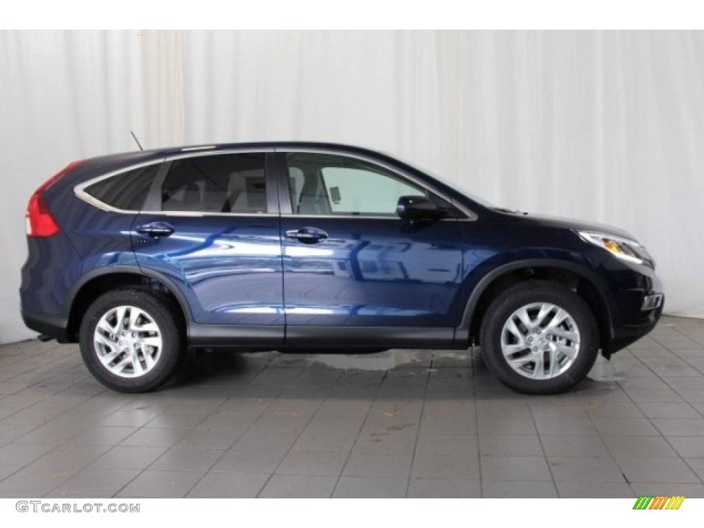 2015 CR-V EX - Obsidian Blue Pearl / Gray photo #3