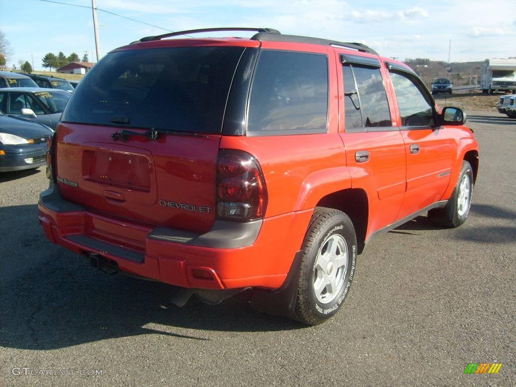 2002 TrailBlazer LS 4x4 - Victory Red / Medium Oak photo #5