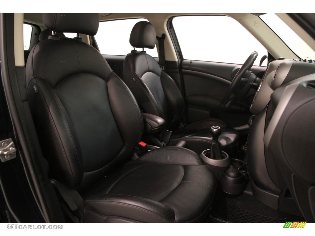 Gravity Carbon Black Leather Interior 2012 Mini Cooper S Countryman All4 AWD Photo #109483130