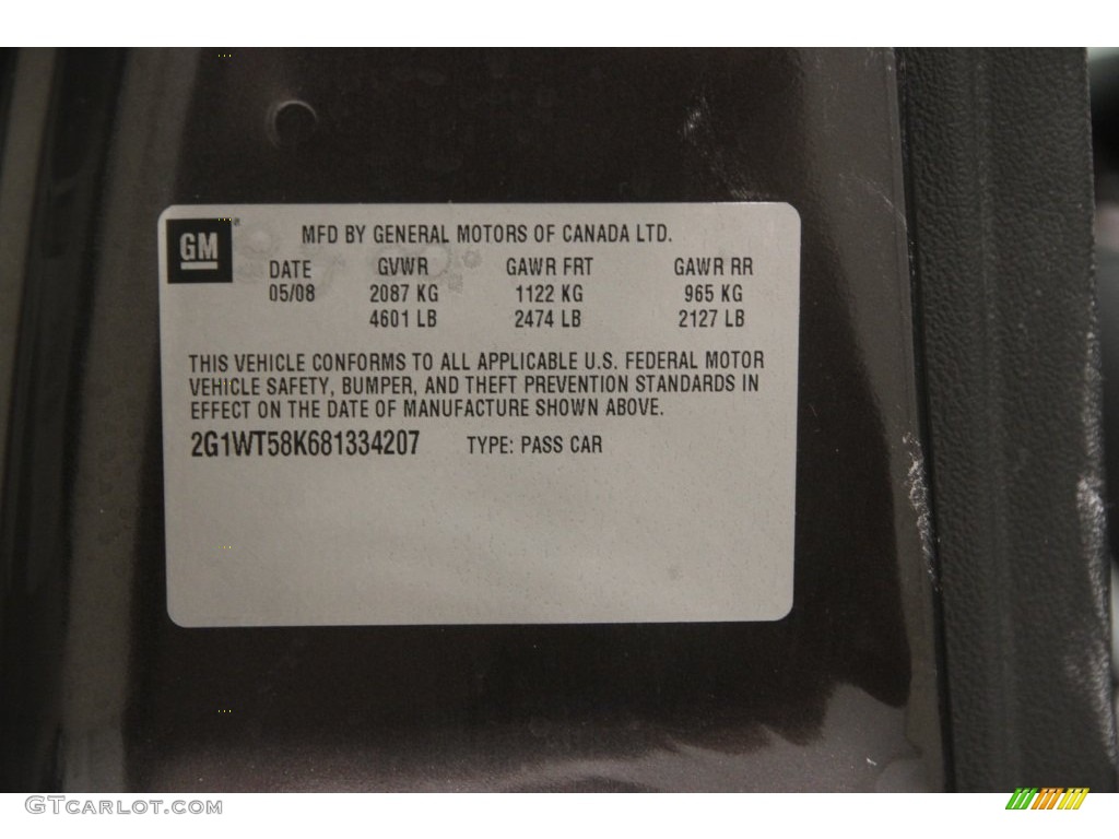 2008 Impala LT - Mocha Bronze Metallic / Ebony Black photo #15