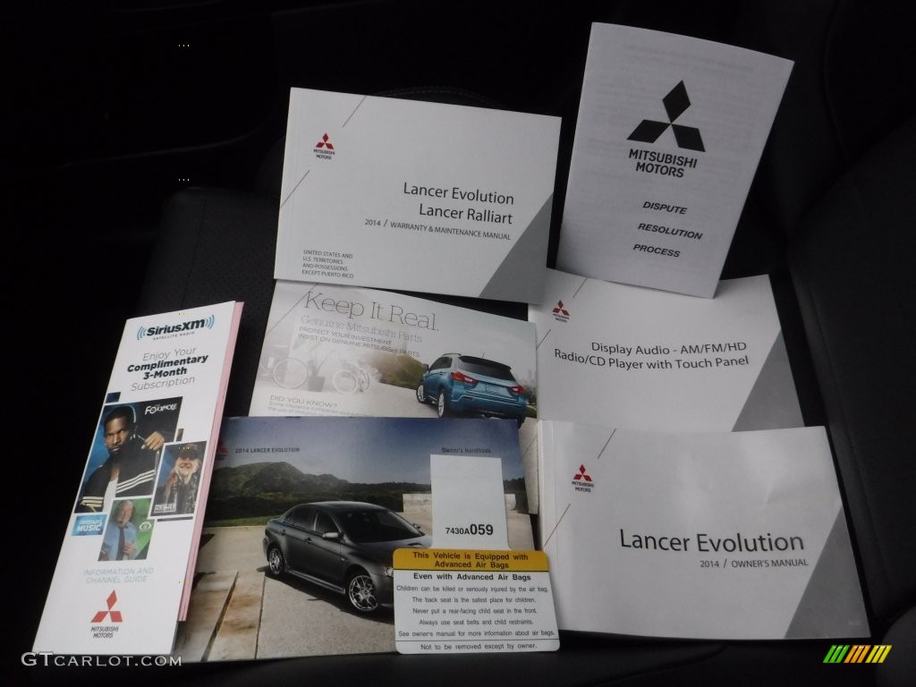 2014 Mitsubishi Lancer Evolution MR Books/Manuals Photo #109483823