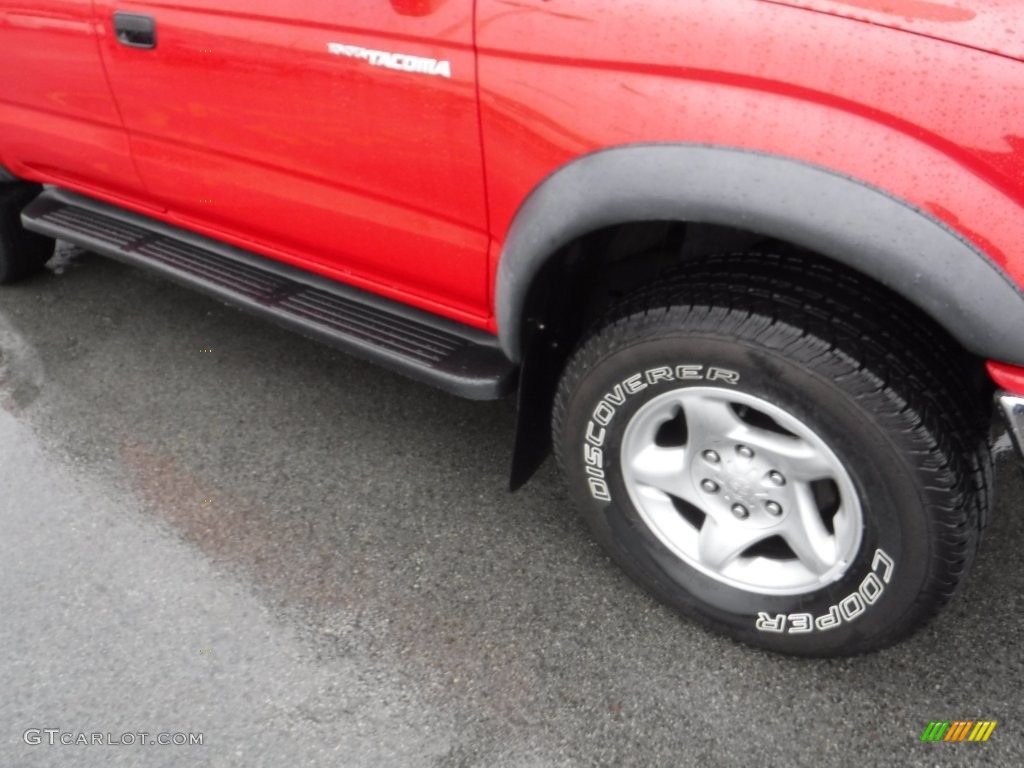 2001 Tacoma V6 TRD Double Cab 4x4 - Radiant Red / Oak Beige photo #3