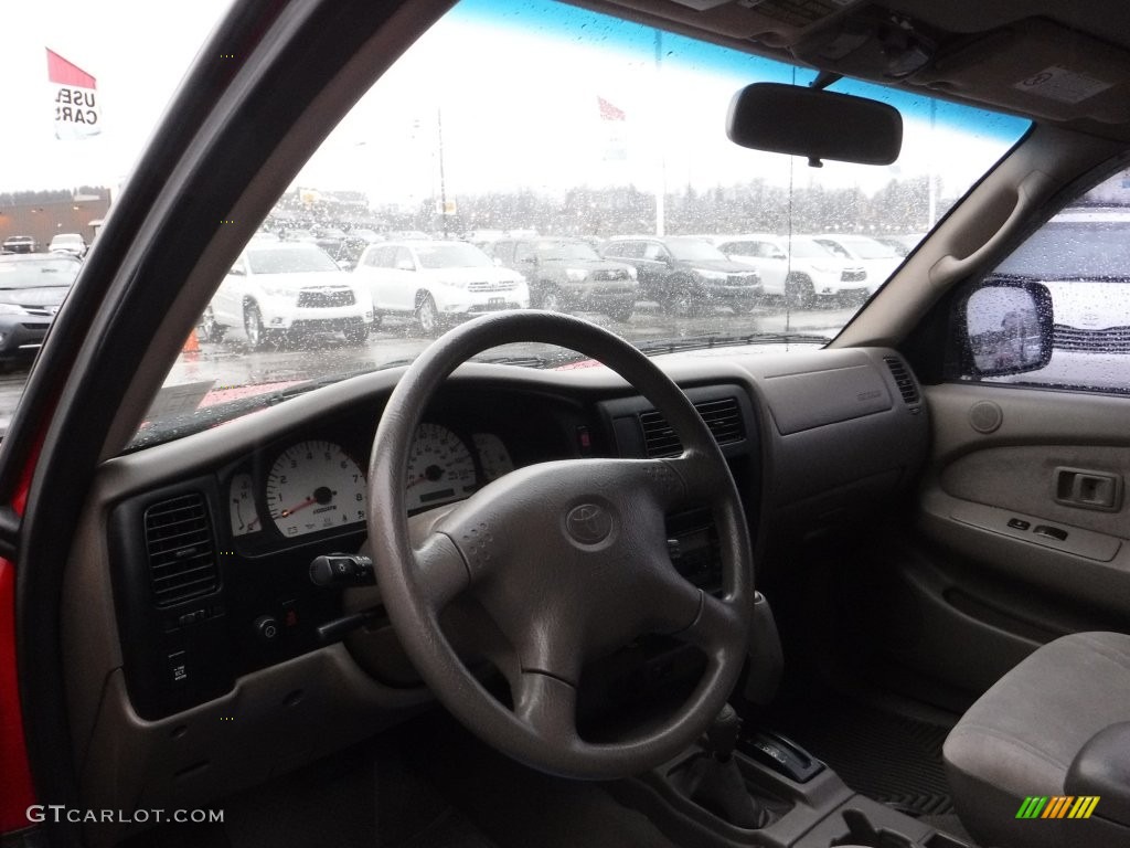 2001 Tacoma V6 TRD Double Cab 4x4 - Radiant Red / Oak Beige photo #13