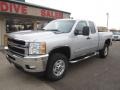 2011 Sheer Silver Metallic Chevrolet Silverado 2500HD LT Extended Cab 4x4 #109481508