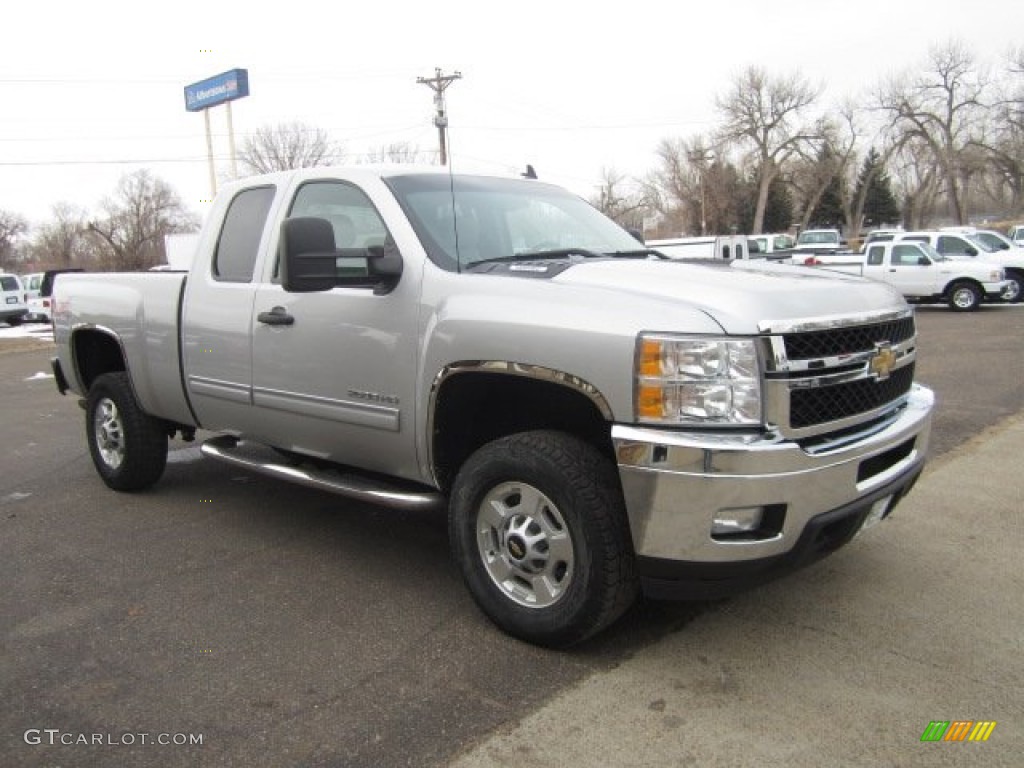 2011 Silverado 2500HD LT Extended Cab 4x4 - Sheer Silver Metallic / Light Titanium/Ebony photo #2