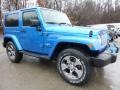 2016 Hydro Blue Pearl Jeep Wrangler Sahara 4x4  photo #8