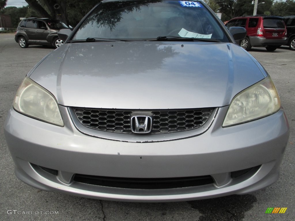 2004 Civic Value Package Coupe - Satin Silver Metallic / Black photo #9