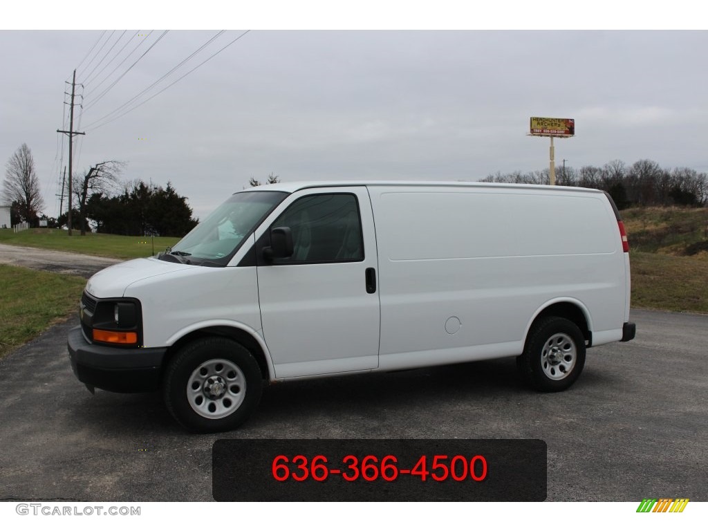 2009 Express 1500 Cargo Van - Summit White / Medium Pewter photo #1