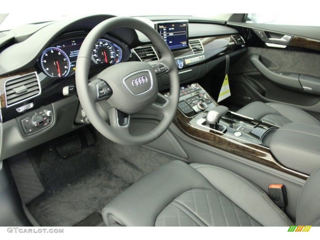 Black Interior 2016 Audi A8 L 4.0T quattro Photo #109497236