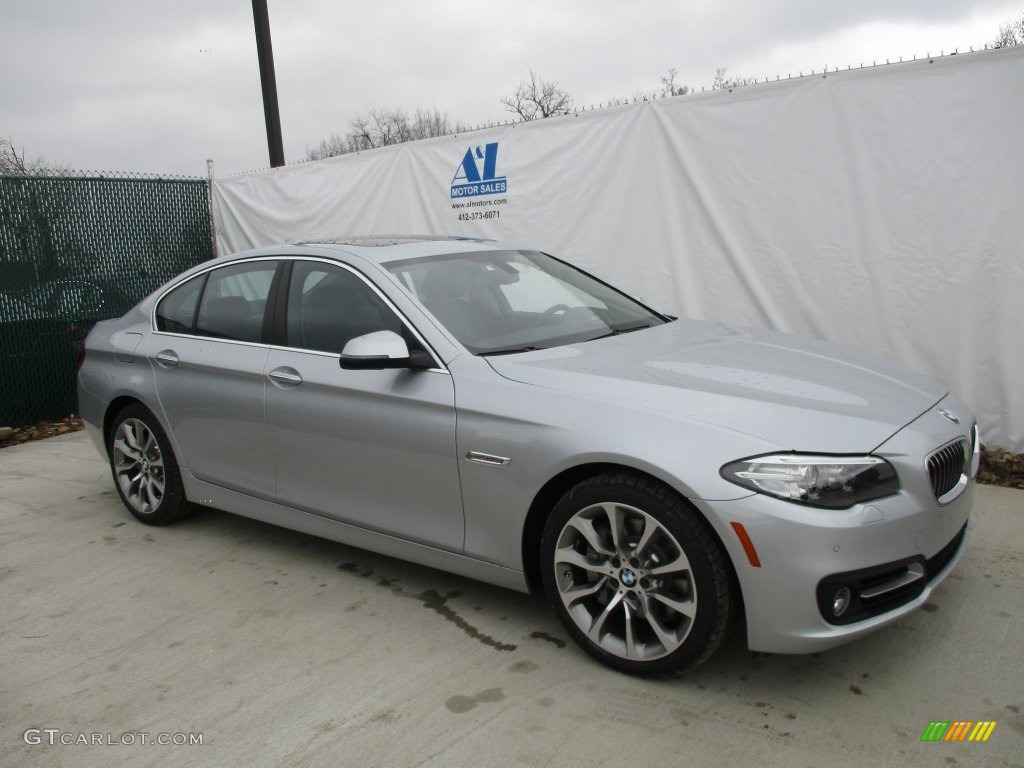 2016 5 Series 535i xDrive Sedan - Glacier Silver Metallic / Black photo #1