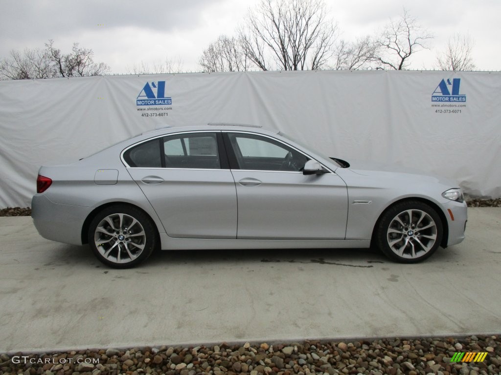 2016 5 Series 535i xDrive Sedan - Glacier Silver Metallic / Black photo #2