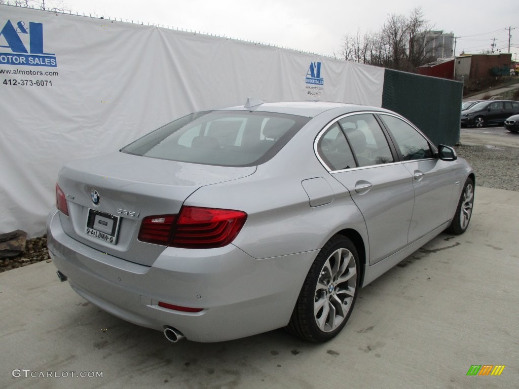 2016 5 Series 535i xDrive Sedan - Glacier Silver Metallic / Black photo #4