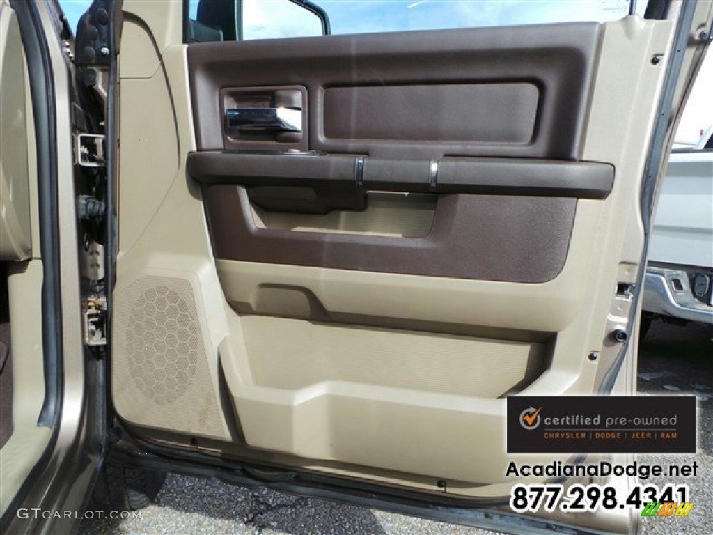 2010 Ram 1500 SLT Quad Cab - Light Graystone Pearl / Light Pebble Beige/Bark Brown photo #22