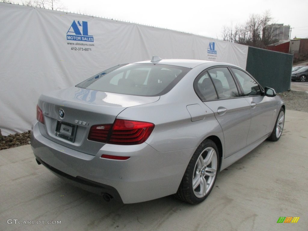 2016 5 Series 535i xDrive Sedan - Glacier Silver Metallic / Black photo #4