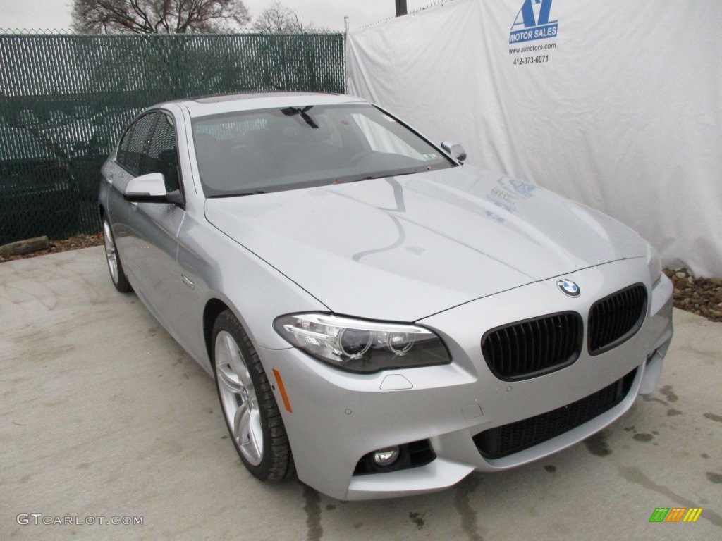 2016 5 Series 535i xDrive Sedan - Glacier Silver Metallic / Black photo #5