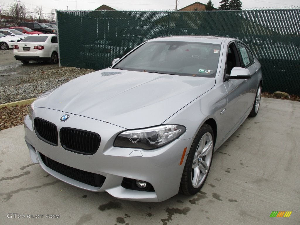 2016 5 Series 535i xDrive Sedan - Glacier Silver Metallic / Black photo #7