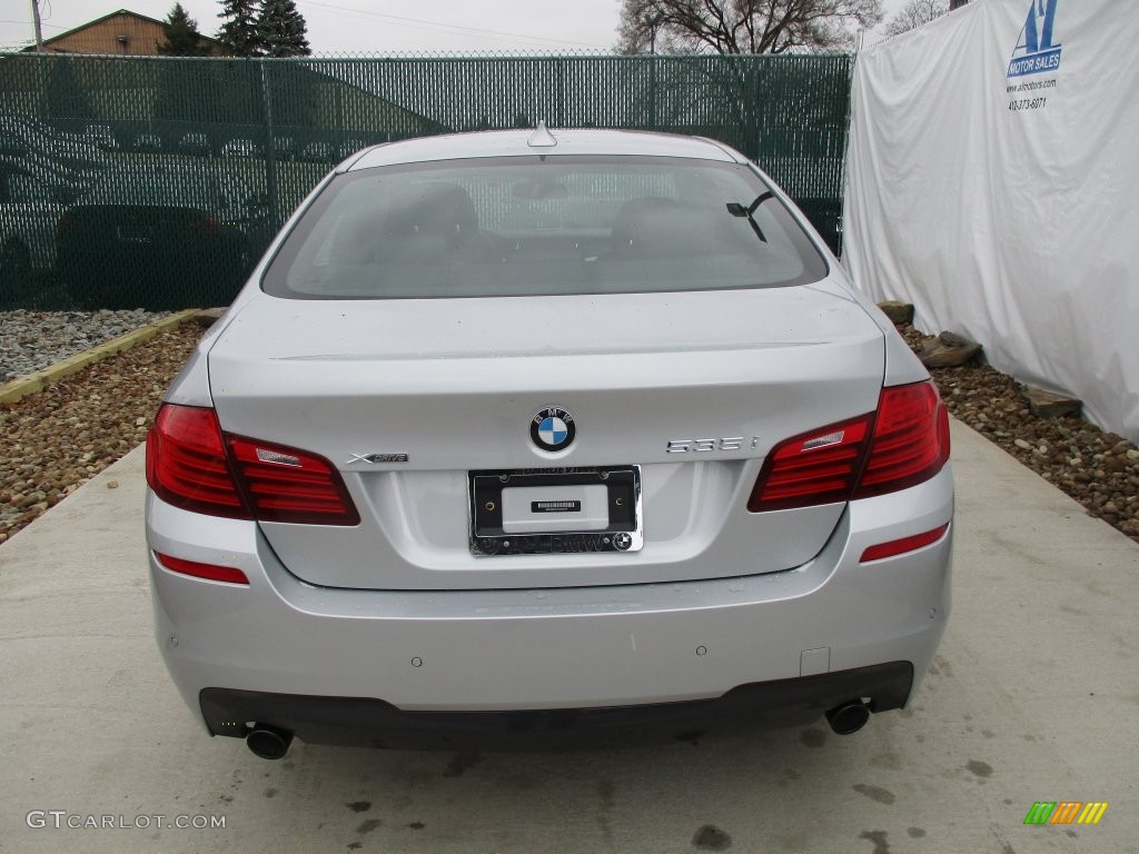 2016 5 Series 535i xDrive Sedan - Glacier Silver Metallic / Black photo #9