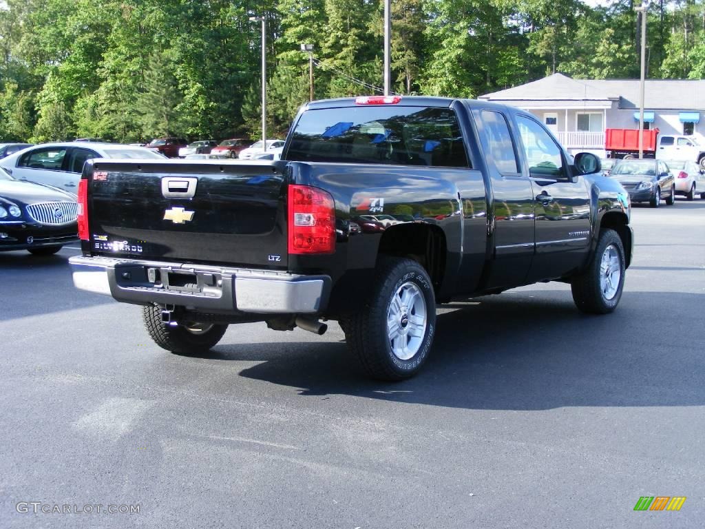 2008 Silverado 1500 LTZ Extended Cab 4x4 - Black / Ebony photo #4