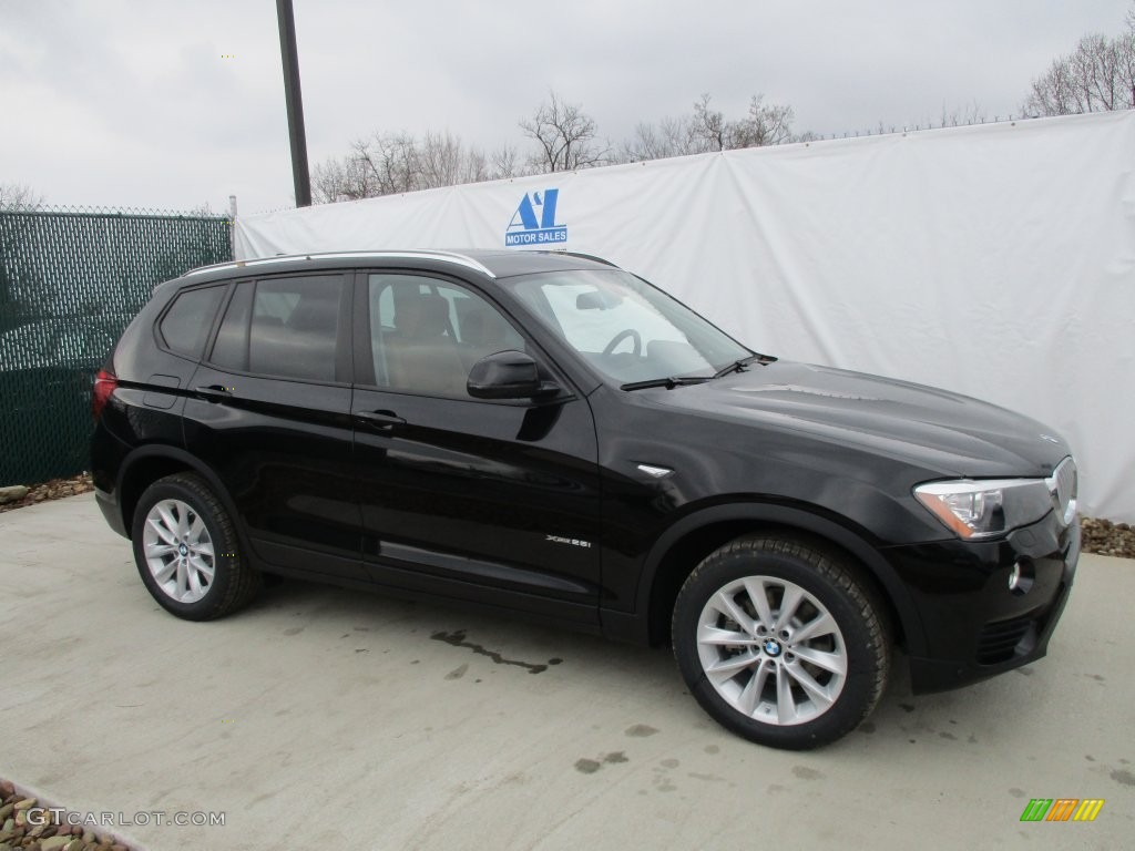 2016 X3 xDrive28i - Jet Black / Saddle Brown photo #1