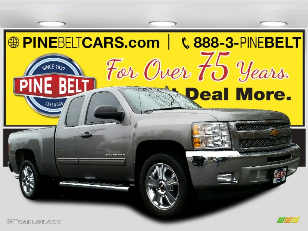 2013 Silverado 1500 LT Extended Cab - Graystone Metallic / Ebony photo #1