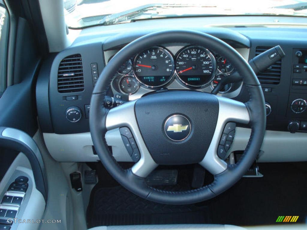 2009 Silverado 1500 LT Extended Cab 4x4 - Blue Granite Metallic / Light Titanium photo #7