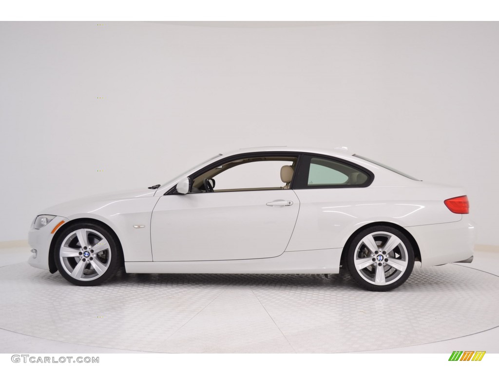 2011 3 Series 328i Coupe - Mineral White Metallic / Cream Beige photo #4