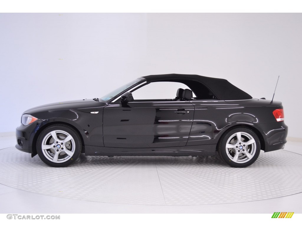 2013 1 Series 128i Convertible - Jet Black / Black photo #25