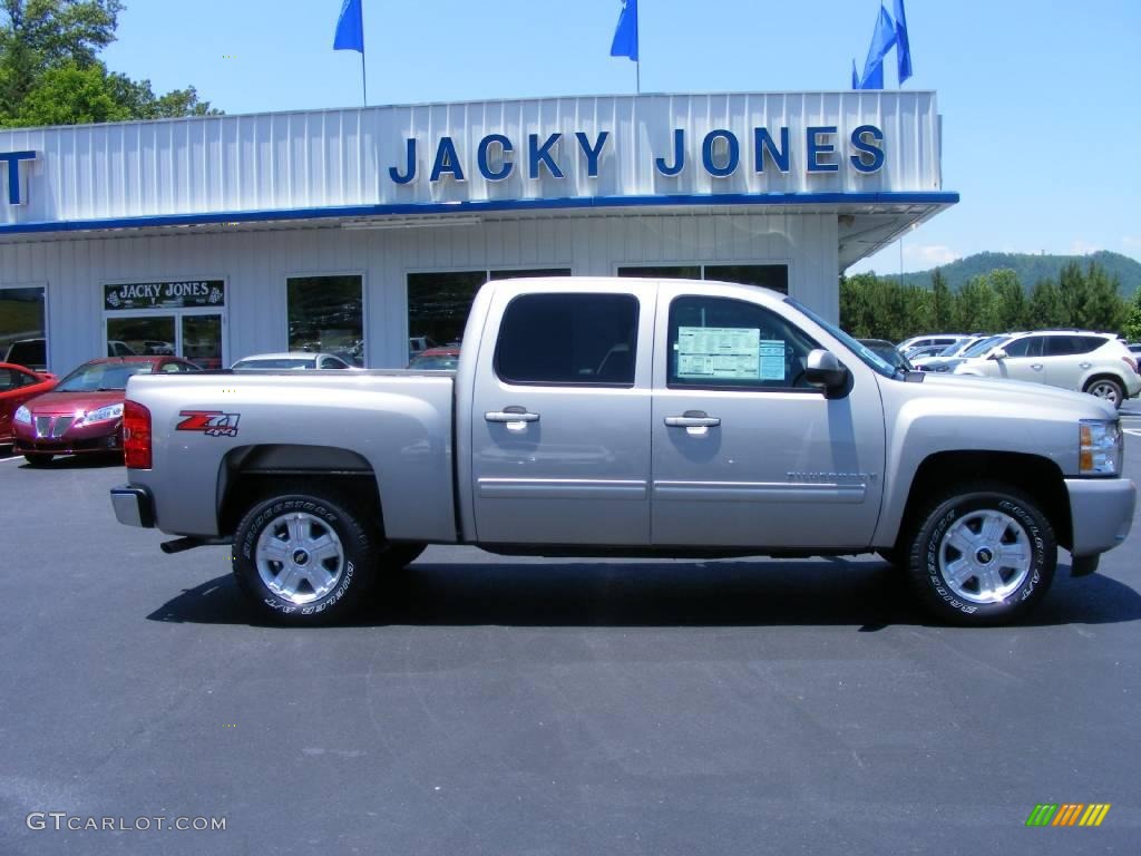 2009 Silverado 1500 LTZ Crew Cab 4x4 - Silver Birch Metallic / Ebony photo #4