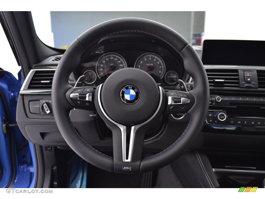 2016 BMW M3 Sedan Silverstone Steering Wheel Photo #109523547