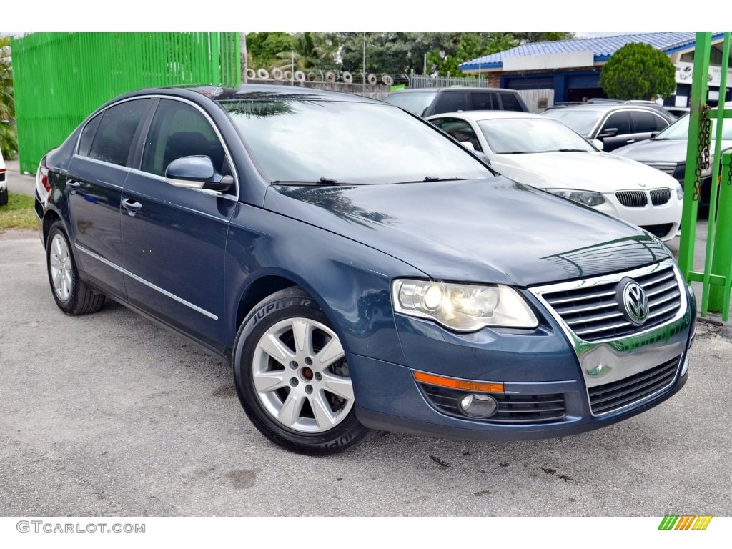 2007 Passat 2.0T Sedan - Blue Graphite Metallic / Black photo #1