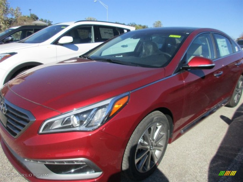 2016 Sonata Limited - Venetian Red / Beige photo #2