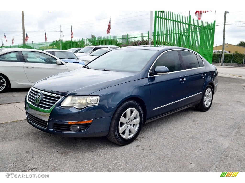 2007 Passat 2.0T Sedan - Blue Graphite Metallic / Black photo #3