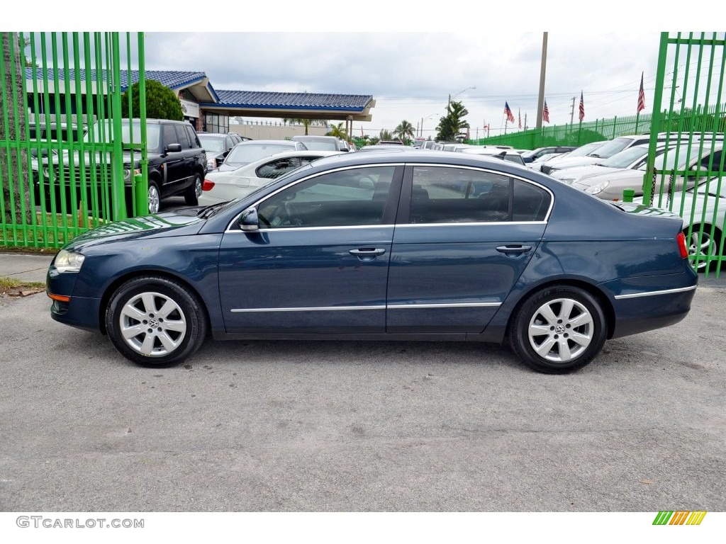 2007 Passat 2.0T Sedan - Blue Graphite Metallic / Black photo #5