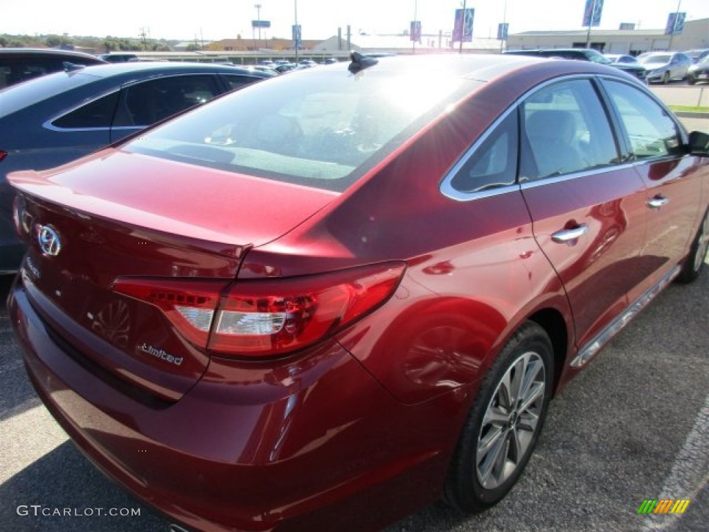 2016 Sonata Limited - Venetian Red / Beige photo #7