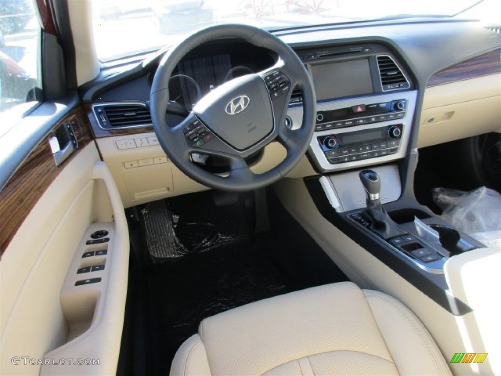 2016 Sonata Limited - Venetian Red / Beige photo #8