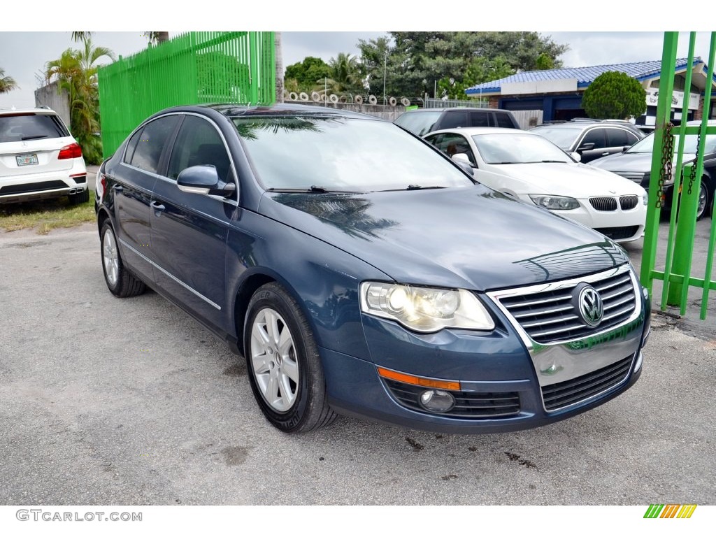 2007 Passat 2.0T Sedan - Blue Graphite Metallic / Black photo #28