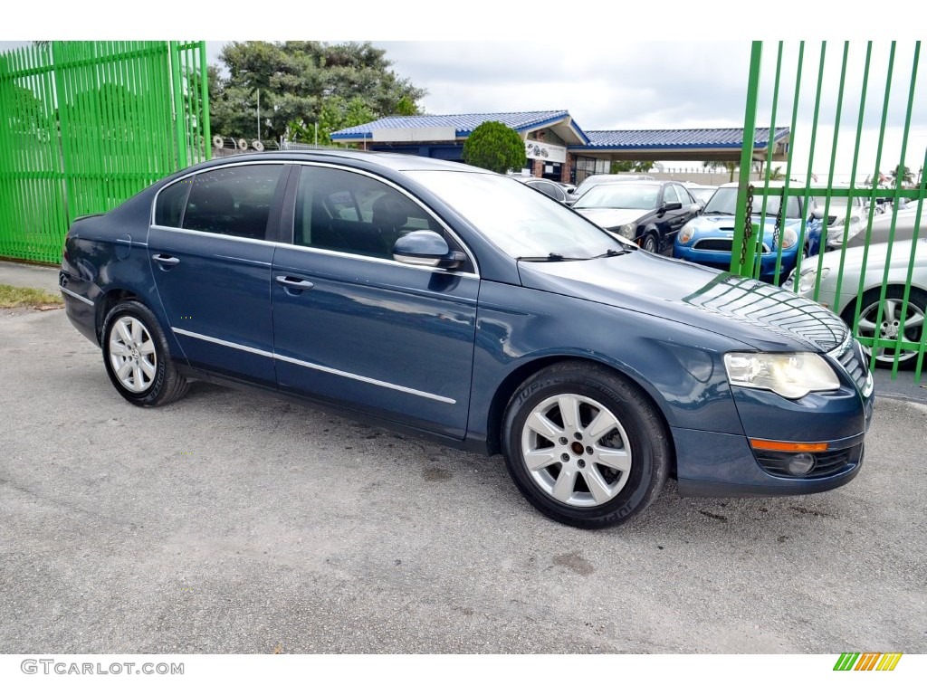 2007 Passat 2.0T Sedan - Blue Graphite Metallic / Black photo #29