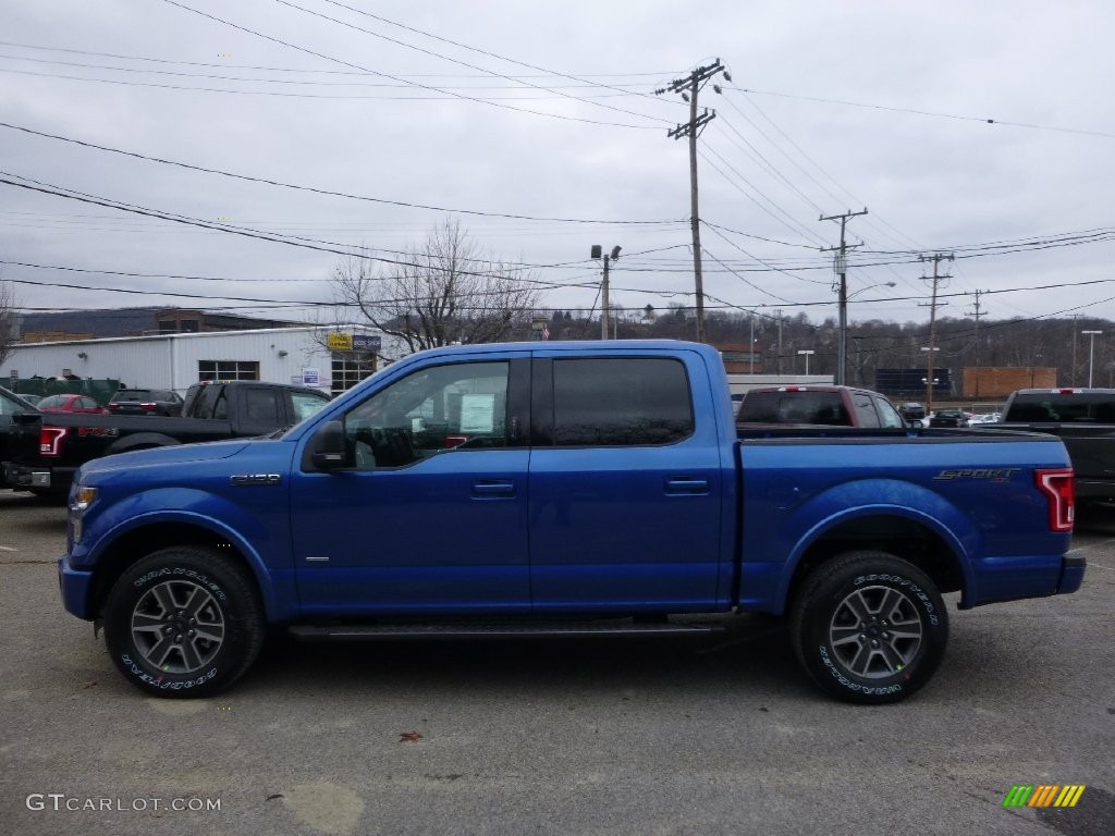2016 F150 XLT SuperCrew 4x4 - Blue Flame / Black photo #6