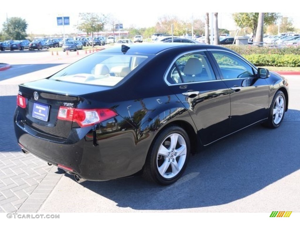 2009 TSX Sedan - Crystal Black Pearl / Parchment photo #7