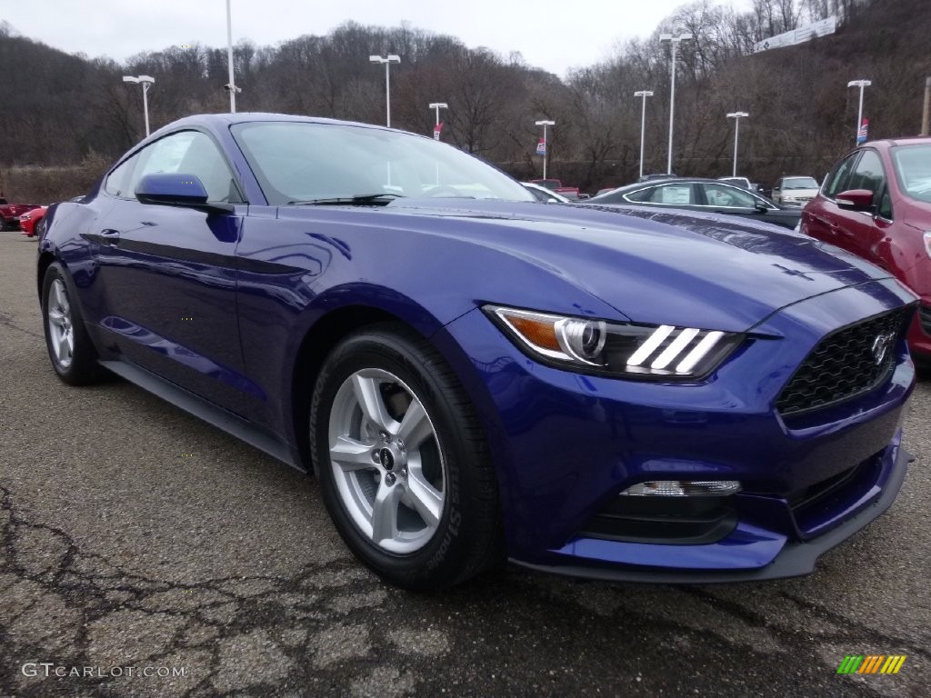 2016 Mustang V6 Coupe - Deep Impact Blue Metallic / Ebony photo #8