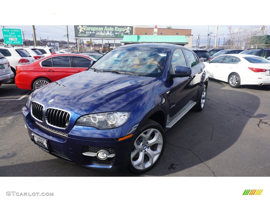 2011 X6 xDrive35i - Deep Sea Blue Metallic / Saddle Brown photo #1