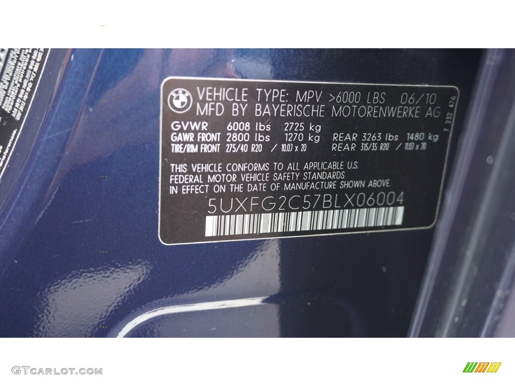 2011 X6 xDrive35i - Deep Sea Blue Metallic / Saddle Brown photo #42