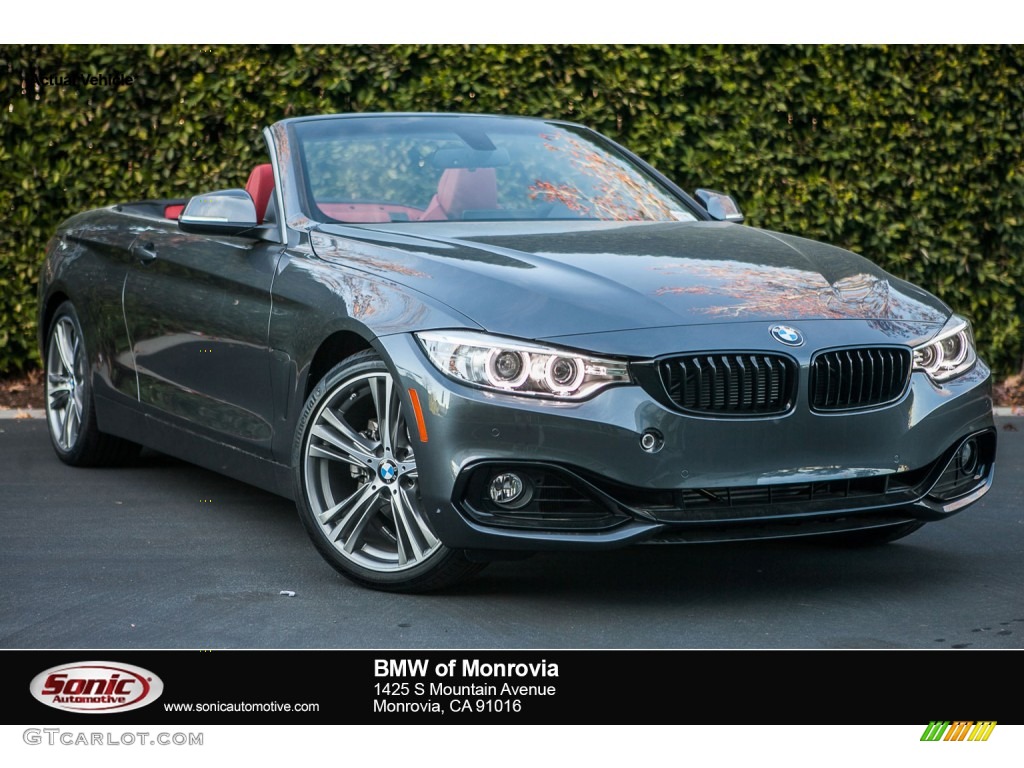 2016 4 Series 428i Convertible - Mineral Grey Metallic / Coral Red photo #1